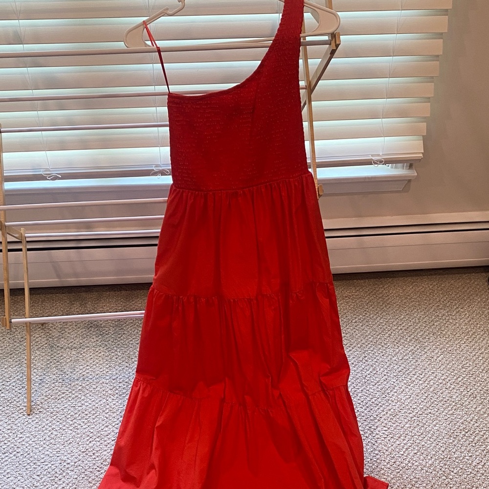 Red One-Shoulder Dress